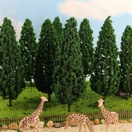 20Pcs Pine Trees 1:25 Model Train Railway Building Green Model Tree for O G Scale 1/25 Railroad Layo