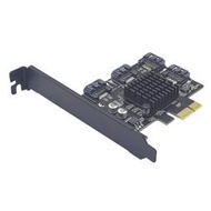 SATA3.0擴充卡4口6口8口轉PCI-E轉IPFS硬盤6G支持黑群暉88SE9215