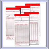♞500 pcs Time Card DTR for Bundy Clock Machine Punch card
