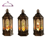 [deevoka] Musical Snow Globe Lantern Ornament Lighted Musical Snow Globe Christmas Snow Globe Lanter