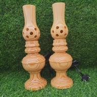 Imported Pine Wood Table Altar Lamp 25cm High [GIVE BALL] Altar Table Altar Light