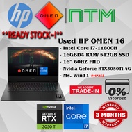 #HP253 USED HP OMEN 16 Intel i7-11800H 16G 512GB SSD NVIDIA RTX3050Ti RTX 3050 Ti Gaming Laptop 4050
