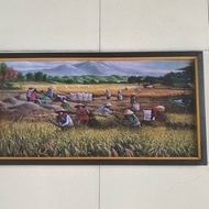 Wall decoration plus frame size: 50cm x 100cm Pamen Raya Print Painting