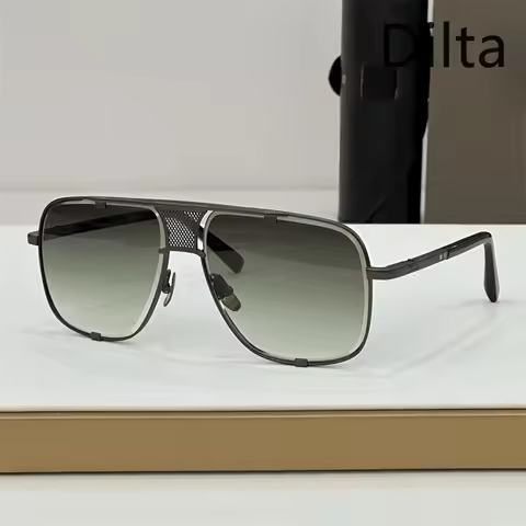 Dilta Mach Five Sqaure Pilot Sunglasses Titanium Fashion Brand Women's Men's Sunglasses UV400 Travel