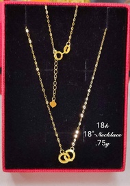 COD SALE SALE SALE Cheapest Store Direct Supplier  Pawnable Gold Necklace for Women Ball Center 18k