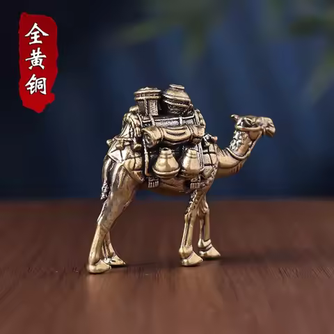 Desert Walker Camel Ornament Travel Crafts Souvenir Home Desktop Decoration Desert Camel Brass Ornam