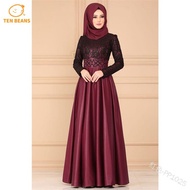 Ten BEANS | baju raya sulam 2024 baju kurung Retro Dress Muslimah Jubah Long Dress 1025