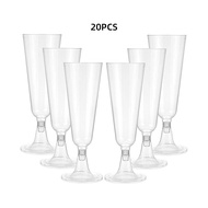 [Sawu] Ly sâm panh nhựa cứng dùng một lần 150ml ly rượu vang đỏ ly rượu ly Sâm Panh đồ dùng lễ hội t