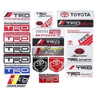 Toyota TRD Car Body Metal Nameplate Sticker For TRD Sports VIos Yaris Corolla Cross Veloz Wish Revo CHR Avanza Fortuner Rush  Innova raize Calya Rav4 Accessories