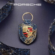 Porsche Keychain porsche Classic Style Keychain Shield Emblem Keychain Gradient Color Keychain porsc