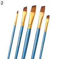Terylin 5Pcs Professionalศิลปินแปรงทาสีไนลอนสำหรับอะคริลิคภาพสีน้ำมันสีน้ำ
