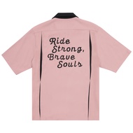 FEARLESSNESS RIDE STRONG BRAVE SOULS PINK BOWLING SHIRT