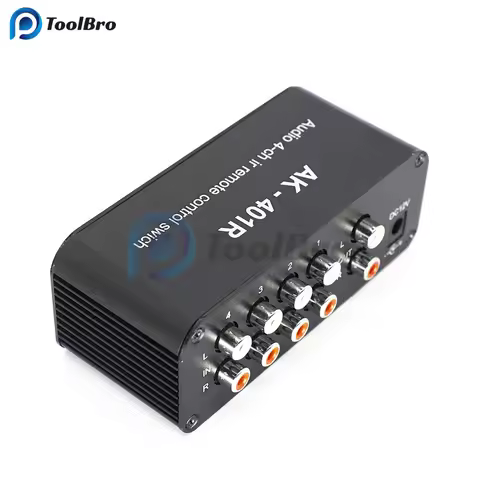 AK-401R Audio 4CH Infrared IR Remote Control Switch DC 12V 5.5*2.1mm Low Noise Distortion 4 Channel