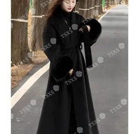 Woolen Coat Women Long Coat Loose Coat High-End Woolen Coat Coat Women Coat