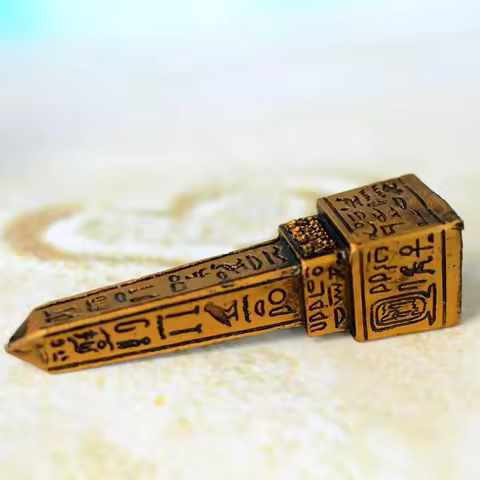 Mini Obelisk Statue Decorative Trinkets Egyptian Stone Tower Pendant Artifact Accessories Mini Decor