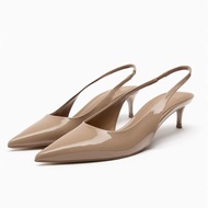 [Bee's Shop] Zara new fom basic Shoes 5Cm High In Light Brown