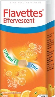 FLAVETTES EFFERVESCENT VITAMIN C + ZINC (15S X 2)