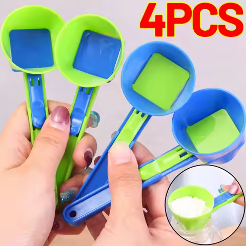 4/1PCS Creative Protein Powder Sliding Spoon Portable Funnel Spoons for Protein Powder Coffee Sports