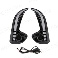 For Toyota Yaris Vios 2020 2021 2022 LED Daytime Running Light DRL Front Bumper Daylights Turn Signa