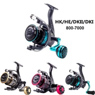 Fishing Reel Mesin Pancing HE1000-7000 Drag 30kg Metal Spinning Wheel Fishing Rod Double Spool High 