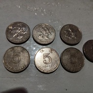 koin dollar hongkong pecahan 5 dollar