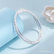 Women's Closed Pure Silver Roman9999Silver Bracelet Bangle Youth Style Open Bangle Pure Silver ins W