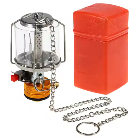 Mini Gas Lamp Outdoor Camping Lantern Tent Lamp Torch Hanging Glass Lamp Mini Camping Portable Gas L