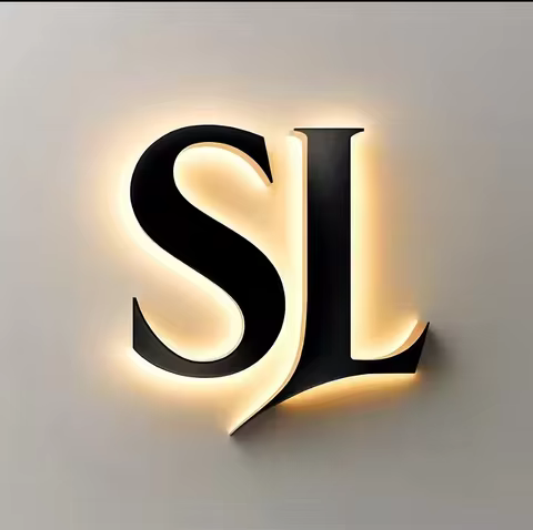 Custom Business 3D logo Sign Custom LED Metal Backlit Sign Indoor Outdoor For Beauty Salon Office Re