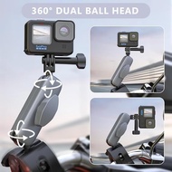 Clamp Bracket Mount Motorcycle for G0 Pro DJ1 360 Degree Action Camera Bracket NA2 Silver Black