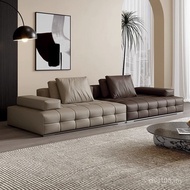 Sofa Large Apartment Living Room Furniture Genuine Leather Minimalist Leather Art Italian Sofa Simpl