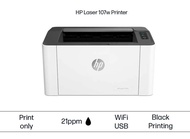 HP 107A (NO WIFI) / 107W (WIFI) Single Function Mono LaserJet Printer