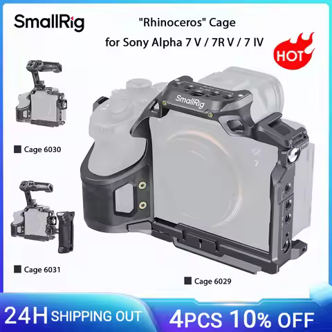 SmallRig A7 V / A7R V "Rhinoceros" Cage for Sony Alpha 7 V / 7R V / 7 IV, w 1/4"-20 Threaded Cold Sh