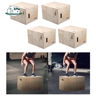 [Garende] Wood Box Plyometric Box Versatile Jumping Agility Box Plyometric Step up Box for Jumping D