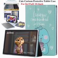 Casing for Itel Pad1 case 10.1 inch tablet PC case for Itel Pad 1 10.1'' cover case Cute Cartoon leather cover