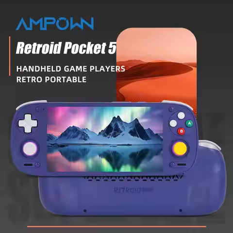 Retroid Pocket 5 Flagship Android Handheld Game Console 5.5" 1080P OLED SD865 Active Cooling Hall Jo