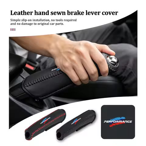 Car Handbrake Cover Hand Sewn Protective Gear Shift Lever Sleeve For BMW Performance M Alpina iX iX1