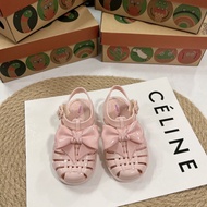 High Quality Black melissaˉRose Red Pink Original New Children's Shoes Bowknot Summer Children's Velcro Closed Toe Jelly Women's Sandals