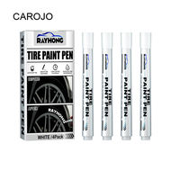 4pcs White Tire Paint Marker For Car Tire Letterin Car Tire Paint Pen Waterproof Non-Fading Tire Paint Pen