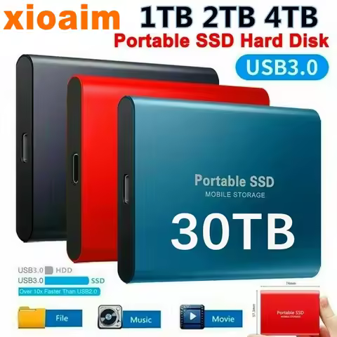 For xiaomi Portable 128TB 64TB SSD External Moblie Hard Drive High Speed 16TB 8TB Hard Disk for Desk