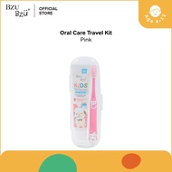 BZU BZU Oral Care Travel Kit - Pink Colour Toothbrush with a Travel Protective Cap and Strawberry Fl