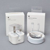 iPhone 8, X, 11, 12, 13, 14, USB-C 20W Power Adapter Charger & Charger USB-C to Lightning 2M Cable 充