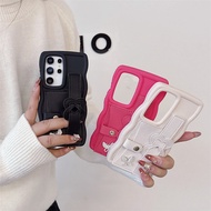 Love Wrist Card Inset Phone Case for Samsung S25 Ultra S24 S23 Plus S22 S21 S20 Fe F55 F15 F14 S24fe