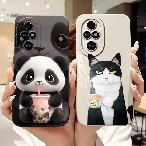 For Honor 200 Pro 5G Case ELP-AN00 Cover Cute Cartoon Panda Cat Shockproof Fundas For Honor200 Pro B