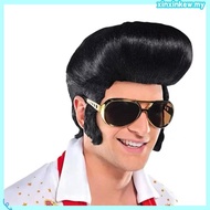 Elvis Presley Hairstyle Short Wigs for Men Cosplay Natural Synthetic Hair wig