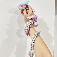 3D Bercetak Hiasan Naga Bercahaya Sendi Alih mainan naga viral