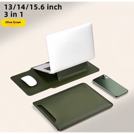 Waterproof Laptop Sleeve 13/14/15/16 inch Laptop Sleeve Multifunctional 3in1Laptop Pouch Tablet Case