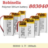 803040 3.7V 1000mAh Lipo Battery Replacement Lithium Li-Po Polymer Rechargeable Batteries for Blueto