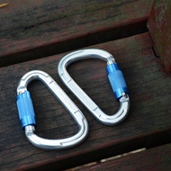 2pcs Auto-Locking Carabiners Rock Tree Climbing Rope Access Belay Equipment Gear