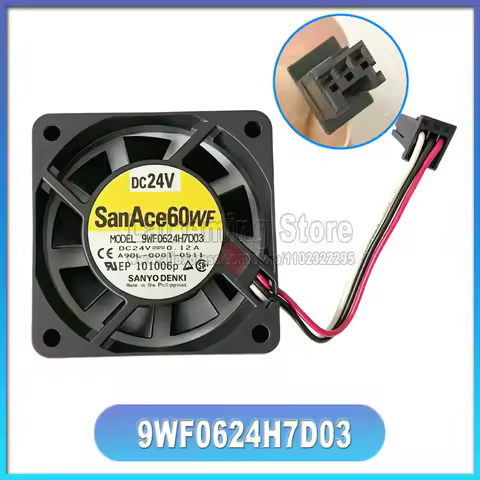 9WF0624H7D03/04/05 Fanuc 24V Fan A90L-0001-0511/0423#50/105S 9WF0624H7D04 9WF0624H7D05 DC24V 0.12A 6