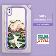 Mater.case Redmi 6 6A 7 8 8A K40S 9A 9C 10A 9T 10C 10 5G sofe Casing hp Landscape Pattern Sanshui 3D